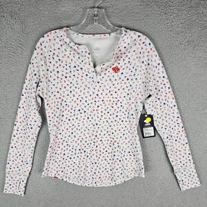 Rabbit Henley Shirt Women XS Foliage Waffle Knit Long Sleeve Pullover